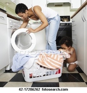 Doing laundry
