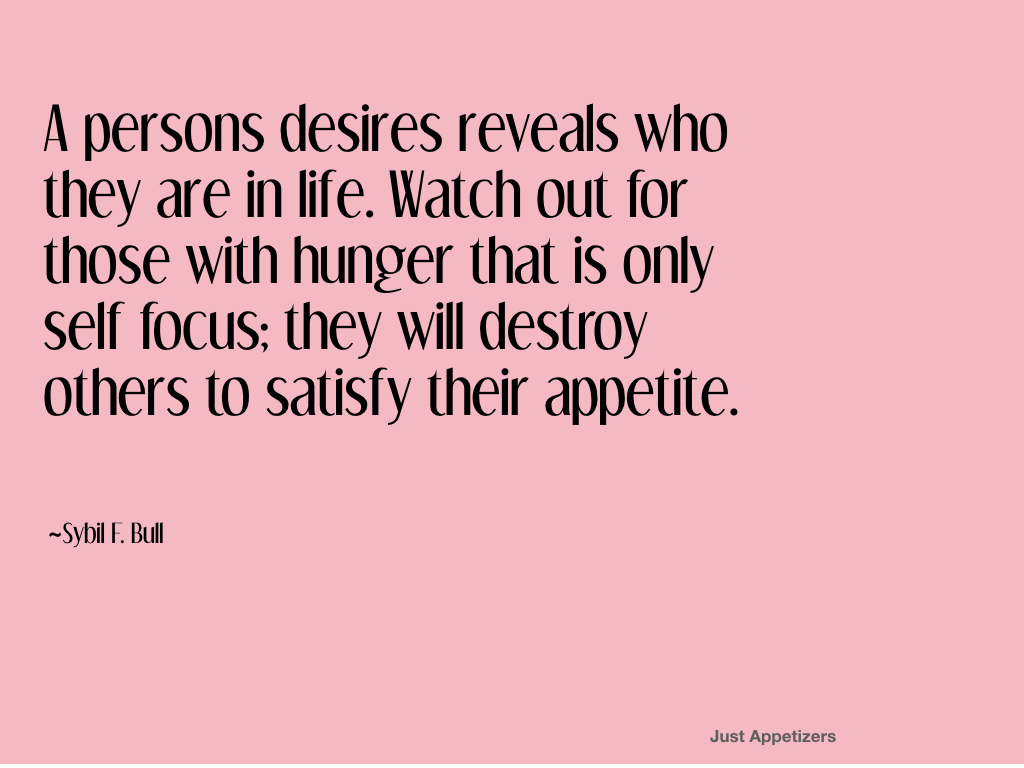 A persons desire appetizer.001