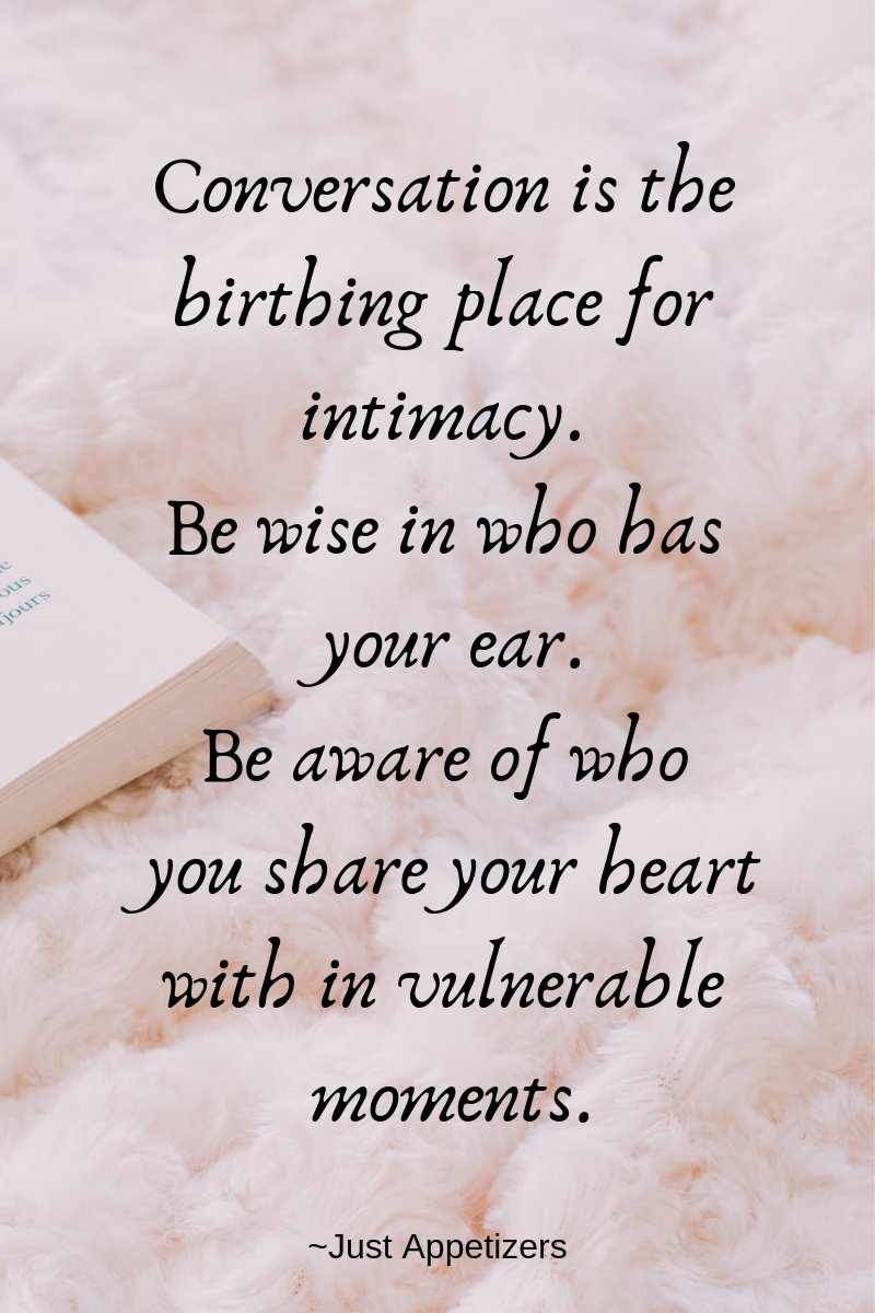 Conversation leads to intimacy